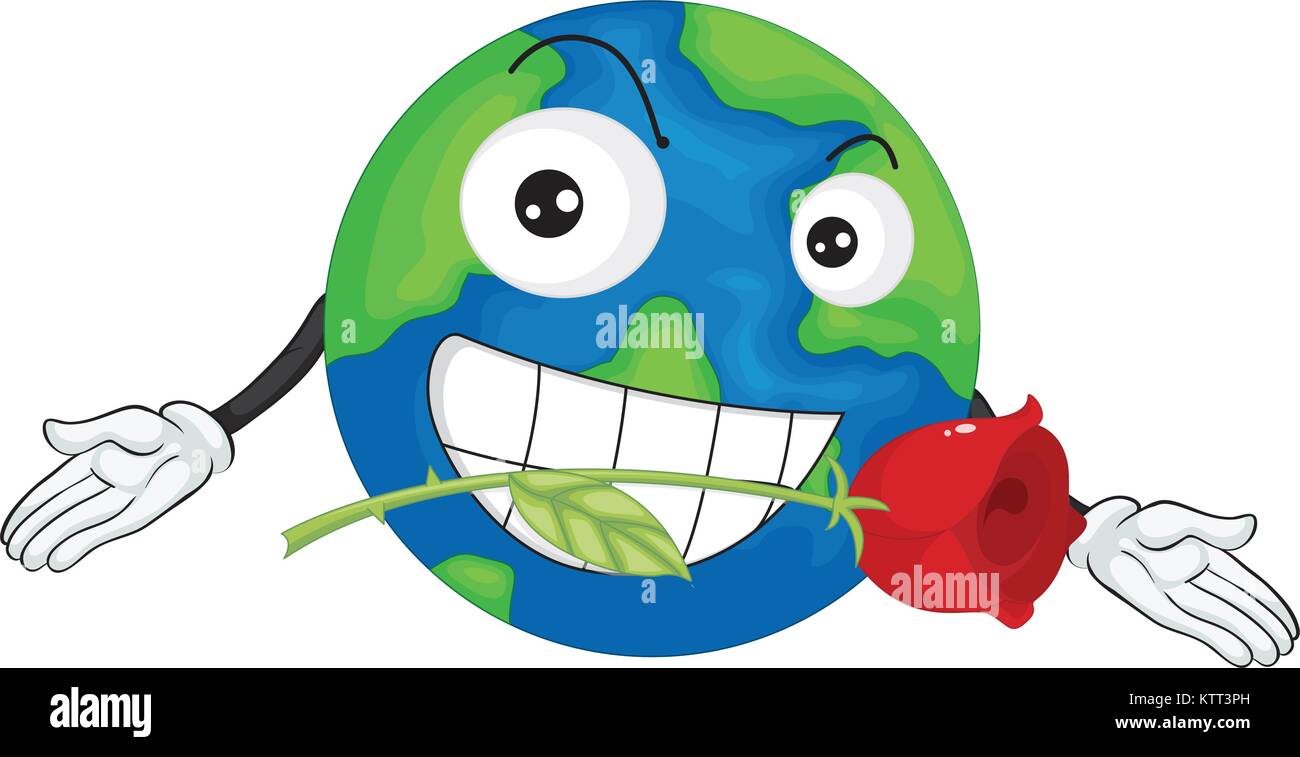 illustration of earth planet on a white background Stock Vector Image ...