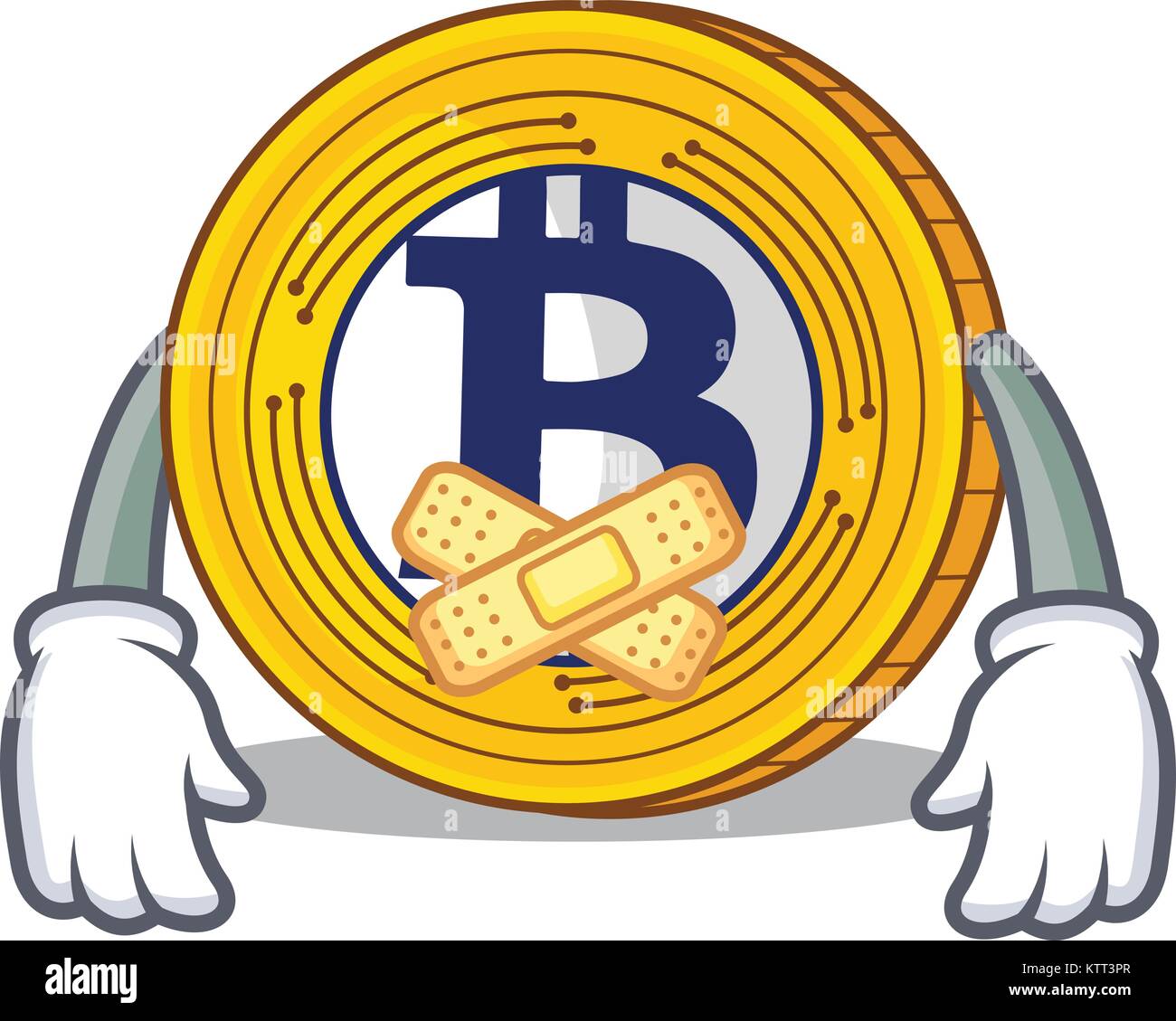 Silent Bitcoin Gold character cartoon Stock Vector Image & Art - Alamy