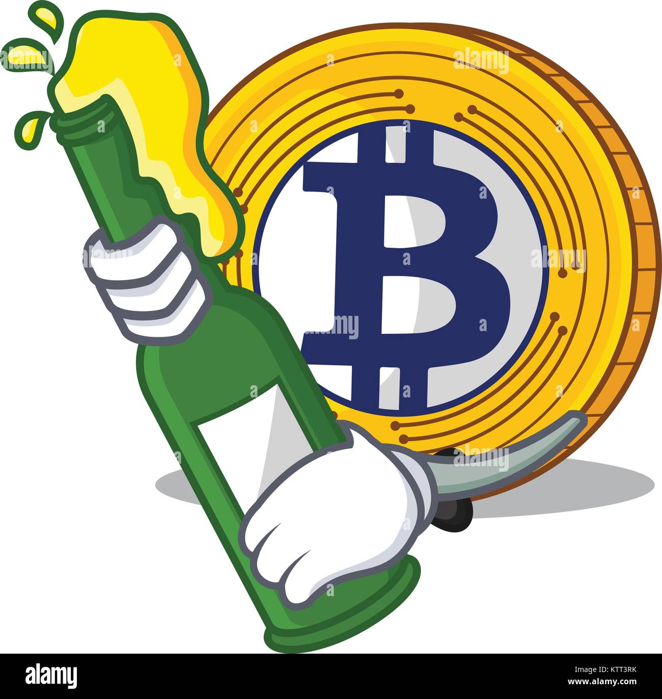 With beer Bitcoin Gold character cartoon Stock Vector Image & Art - Alamy