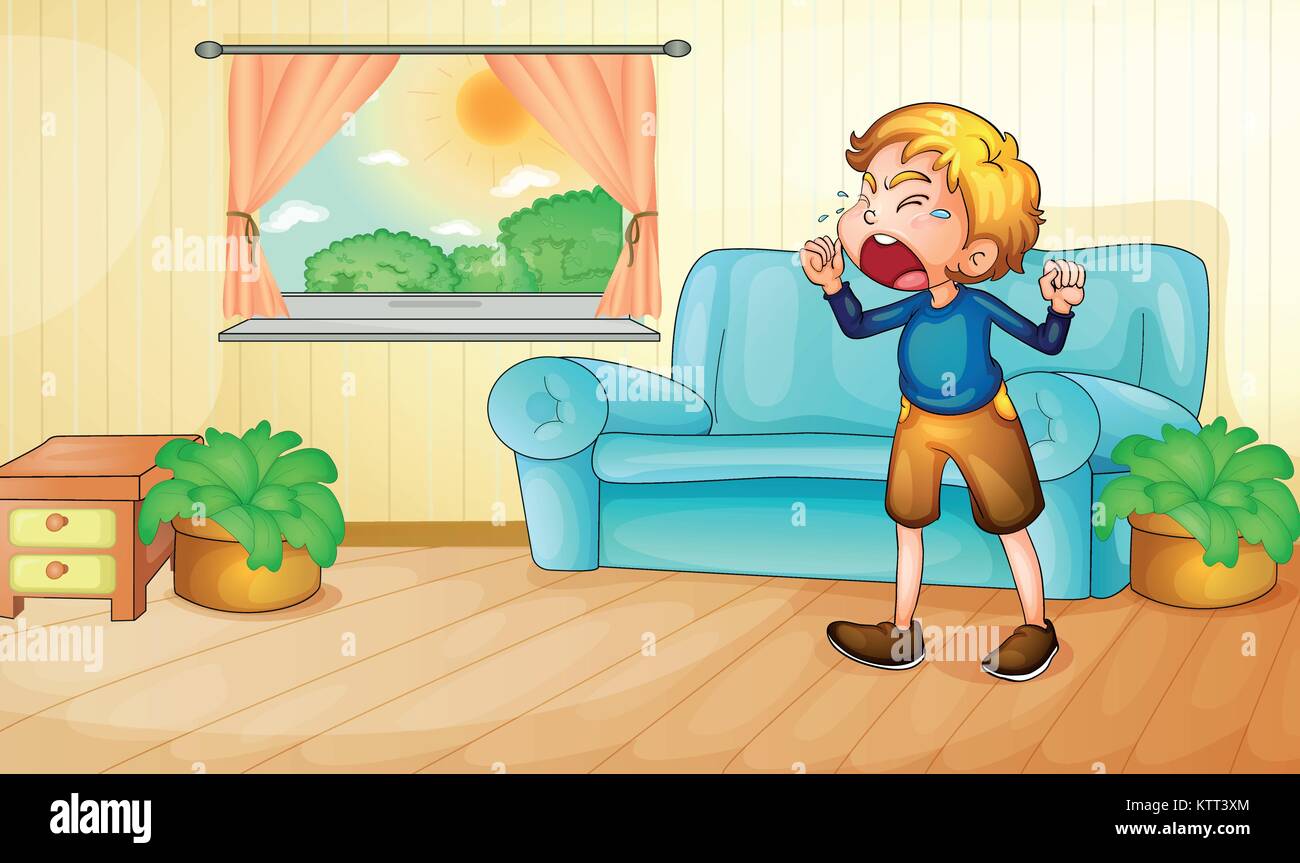 Screaming child floor Stock Vector Images Alamy