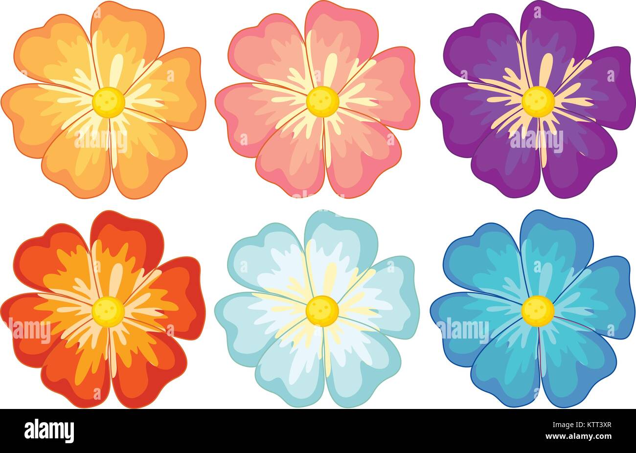 Illustration of a collection of isolated flowers Stock Vector Image ...