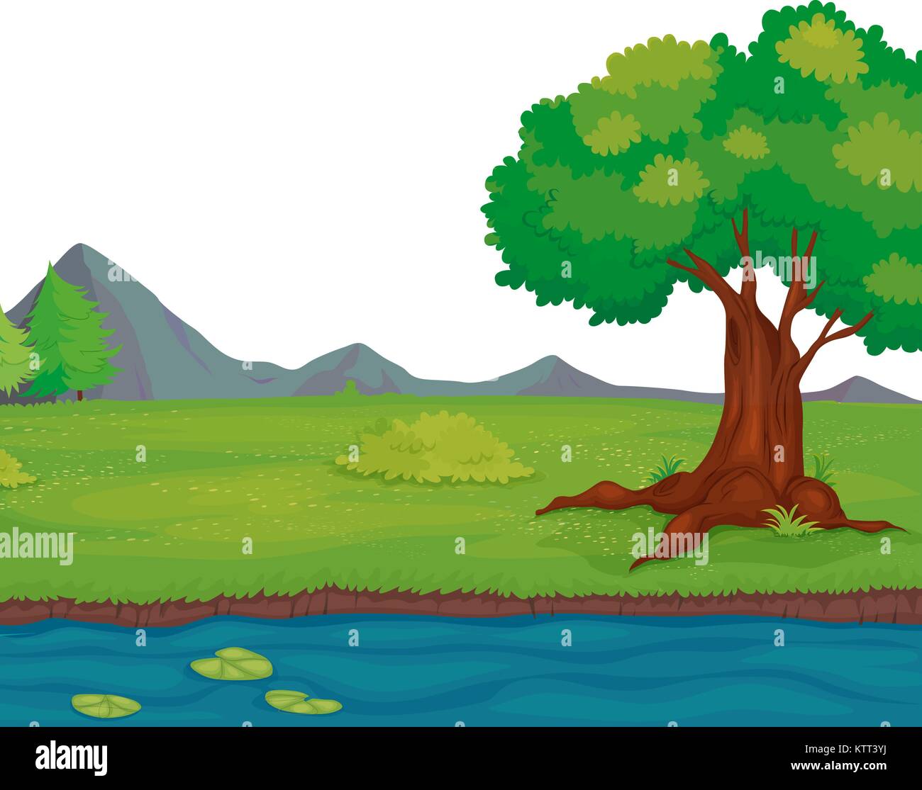 Illustration of an empty rural landscape Stock Vector Image & Art - Alamy
