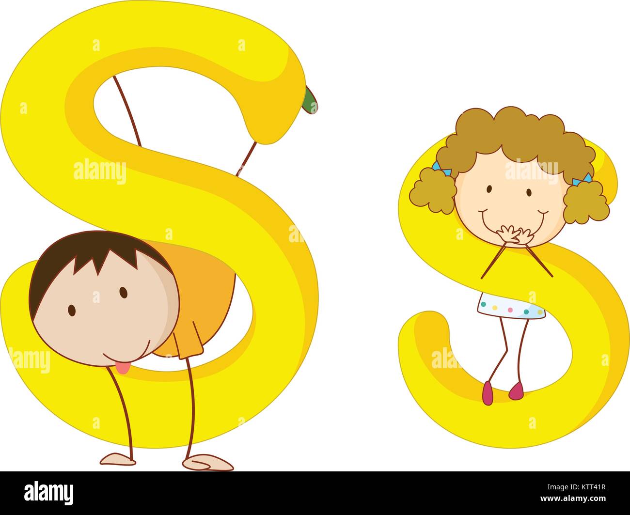 Illustration of children in a letter of alphabet Stock Vector Image ...
