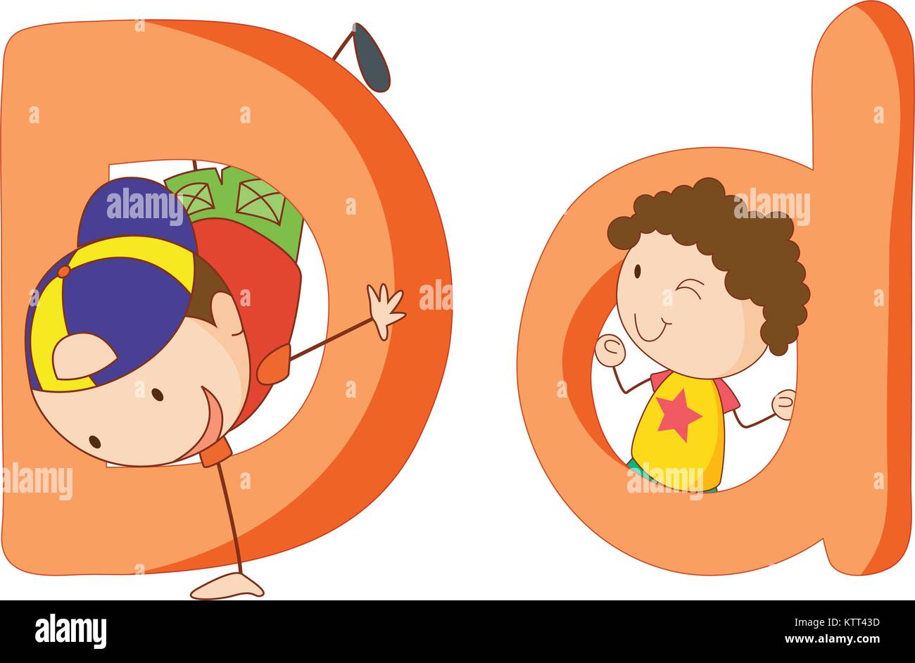 Illustration of children in a letter of alphabet Stock Vector Image ...
