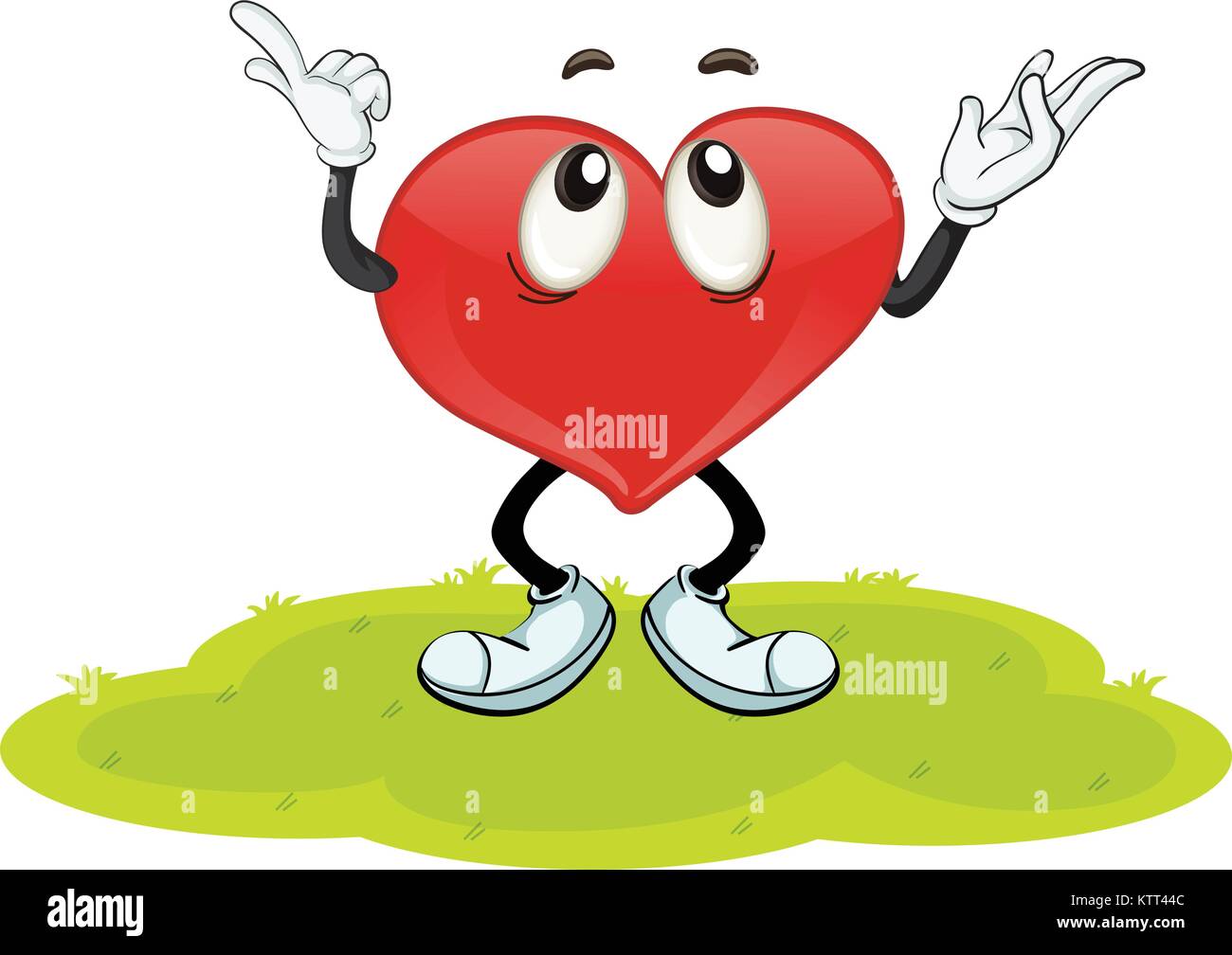 illustration of the heart in a beautiful nature Stock Vector Image ...