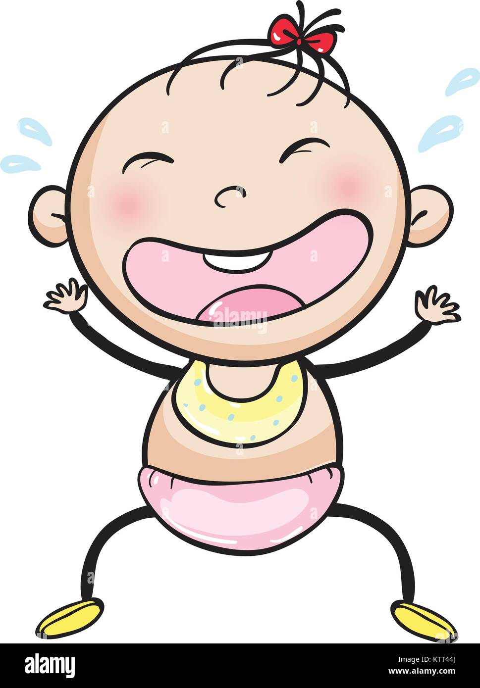 illustrtion of a baby on a white background Stock Vector