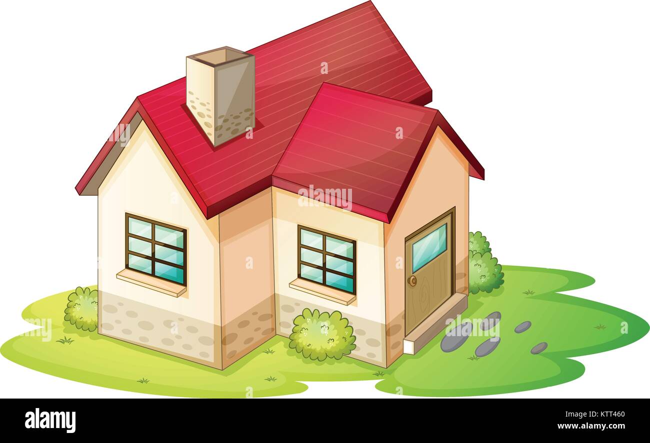illustration of a house on a white background Stock Vector Image & Art ...