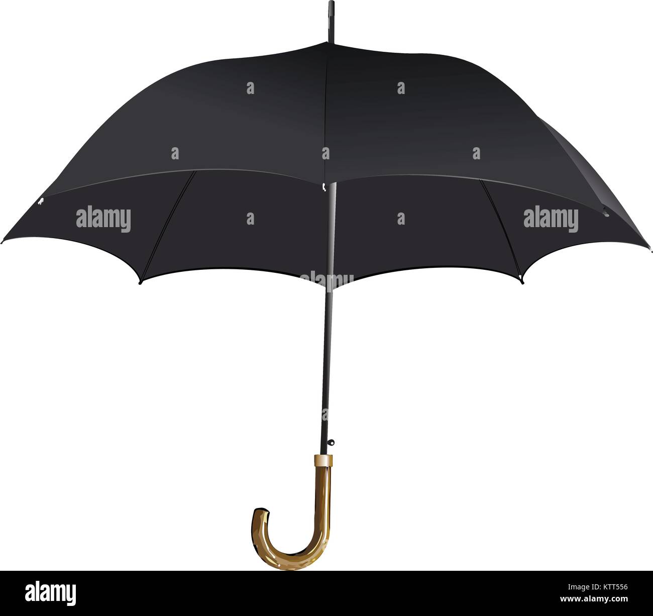 Opened black umbrella. Vector illustration Stock Vector Image & Art Alamy