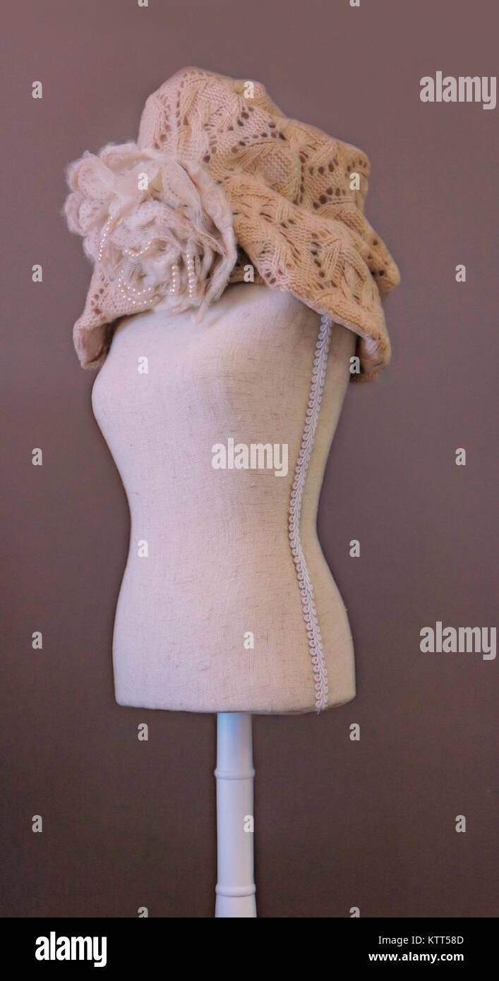 Scarf wrapped around a dressmaker's dummy Stock Photo