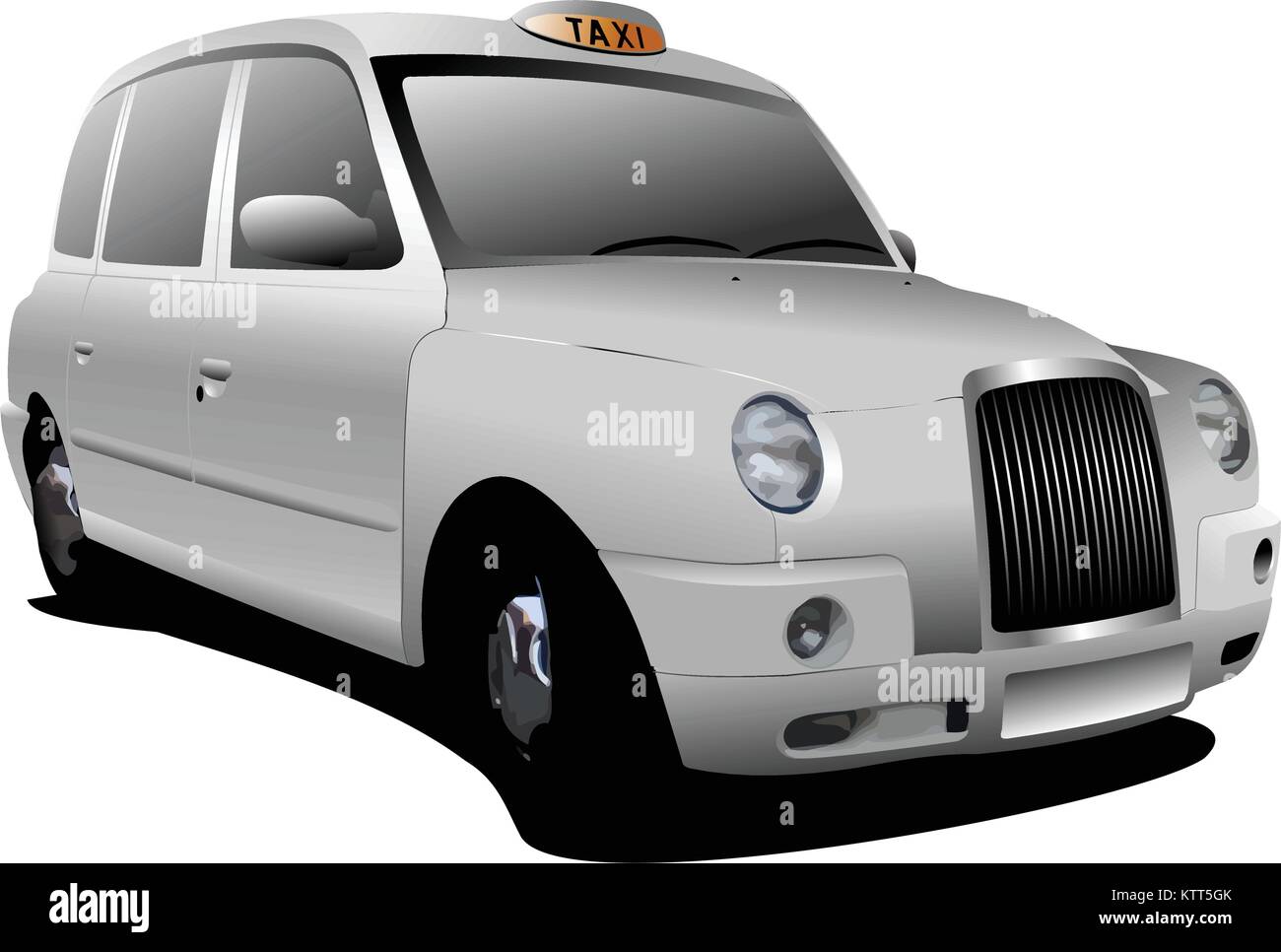 London white taxicab. Vector illustration Stock Vector