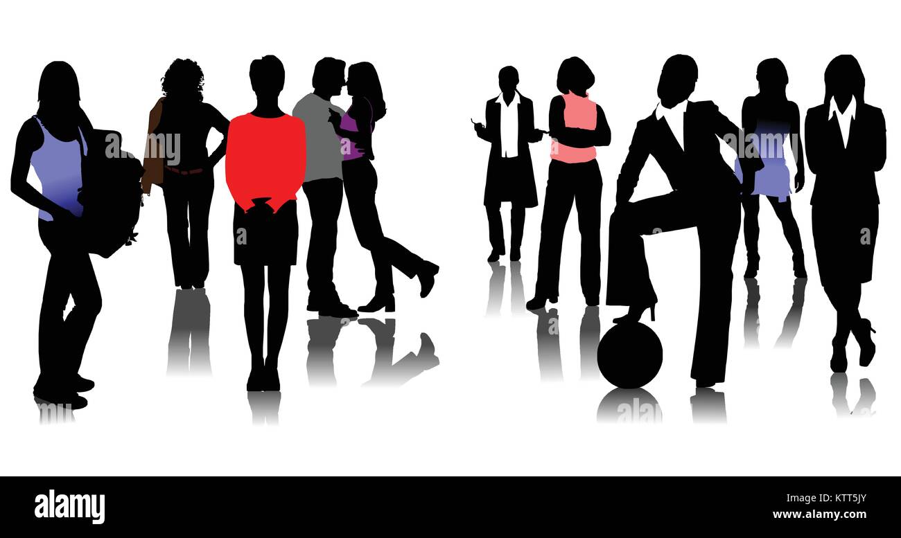 Women silhouettes hi-res stock photography and images - Alamy