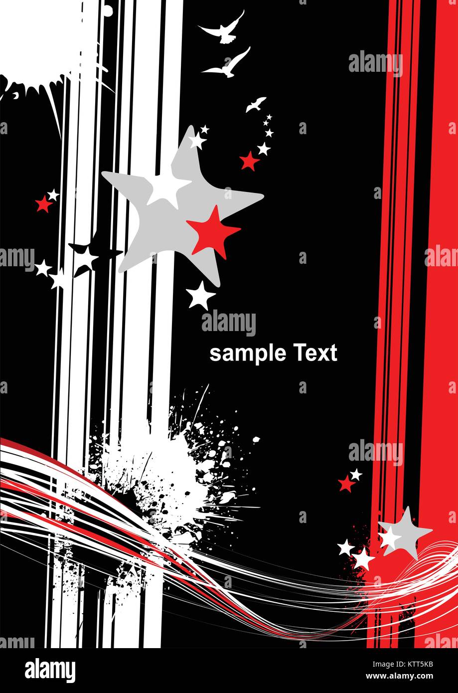 Abstract black and red background. Vector illustration Stock Vector