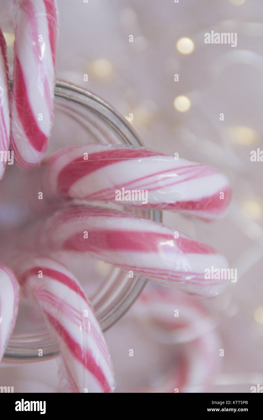 Candy canes in a glass jar Stock Photo Alamy