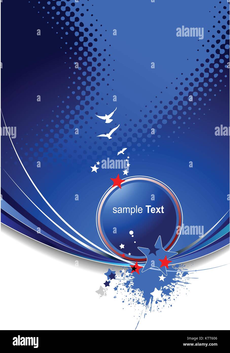 Blue abstract background with stars image. Vector illustration Stock ...
