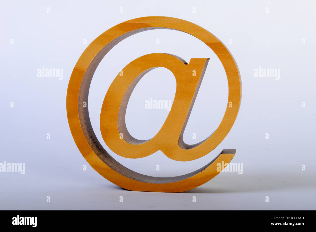 At sign as a sculpture on white background Stock Photo - Alamy
