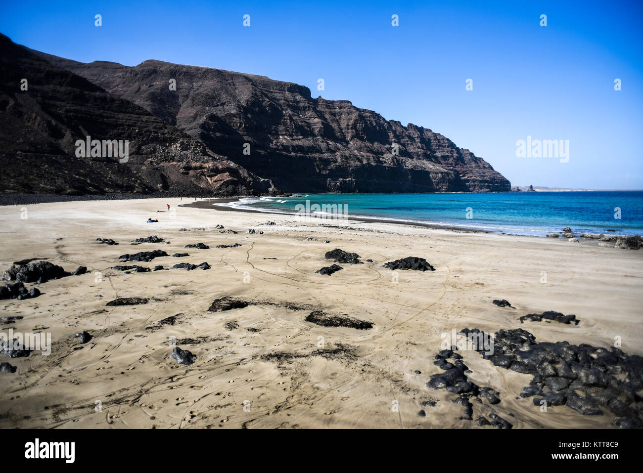 Beach de la canteria, Orzola Lanzarote, Canary Islands Stock Photo