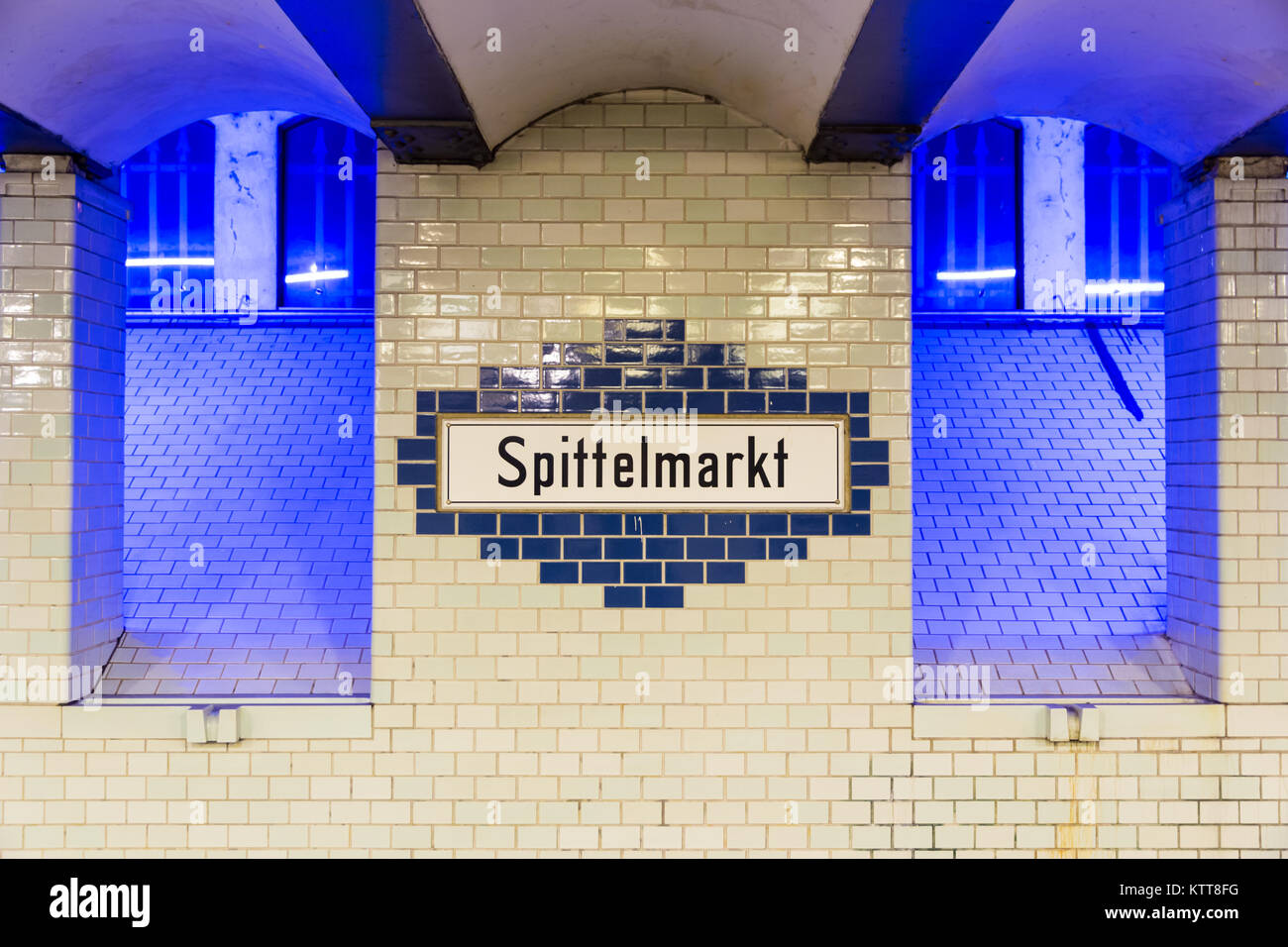 The Berlin U-Bahn is a rapid transit railway in Berlin, Germany Stock Photo