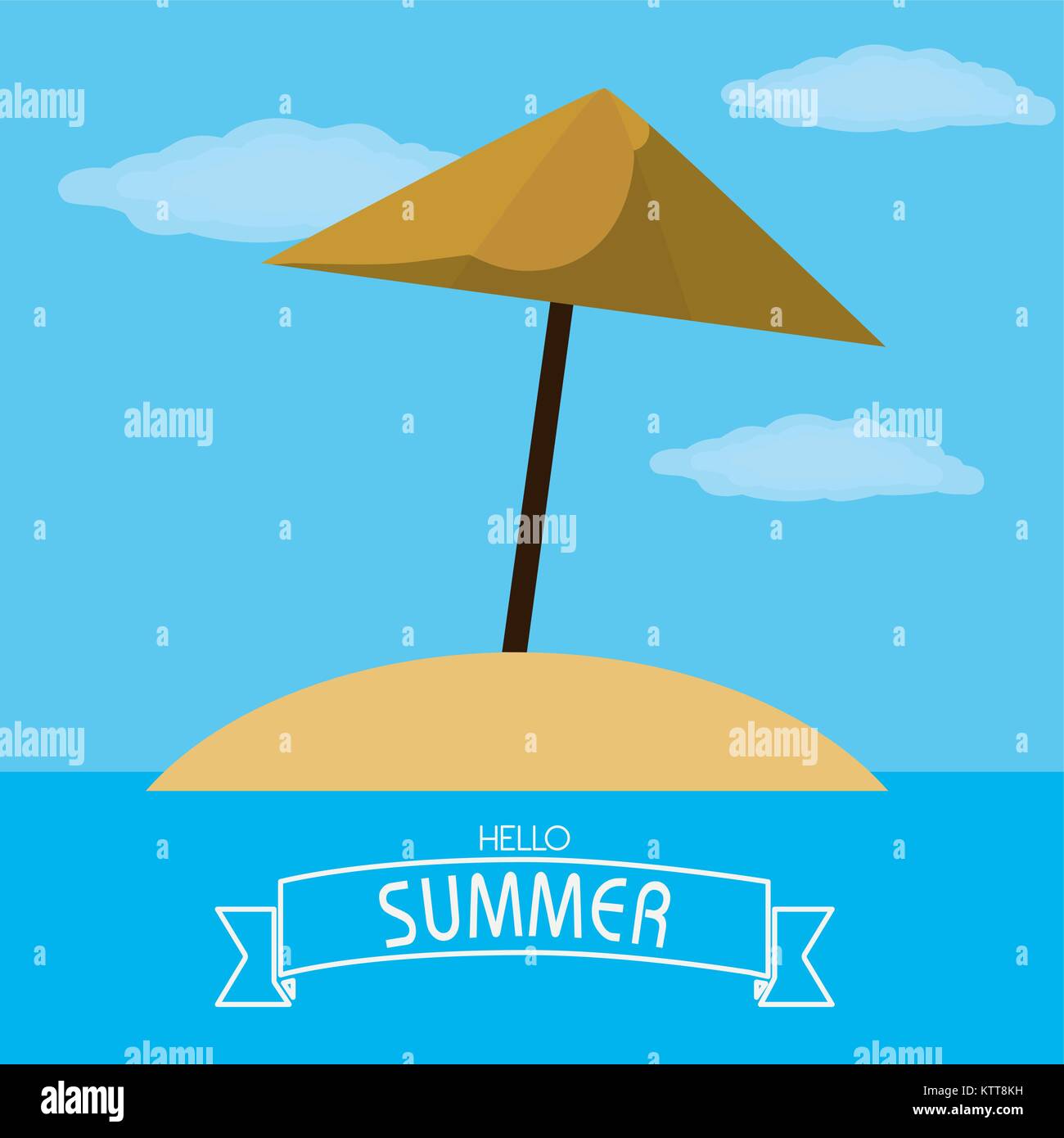 Beach and umbrella design Stock Vector Image & Art Alamy