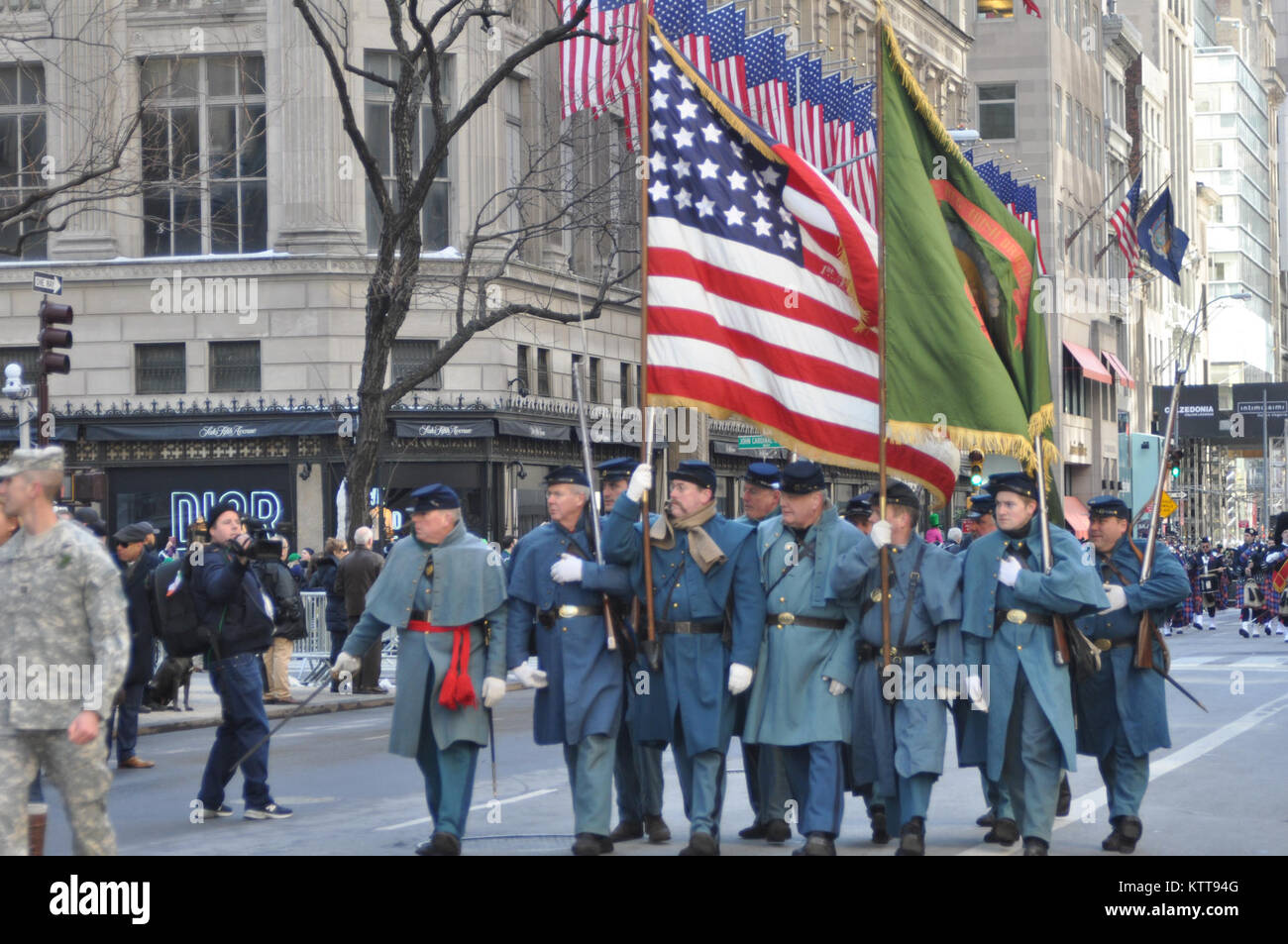 Members of the Civil War Irish Brigade reenactors U.S. Army