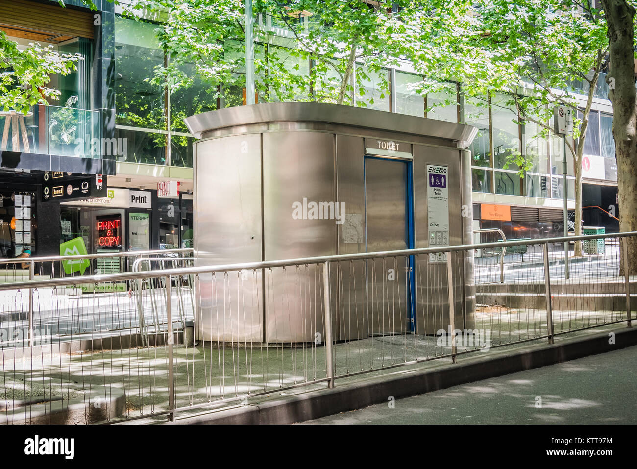 melbourne outdoor public toilet Stock Photo