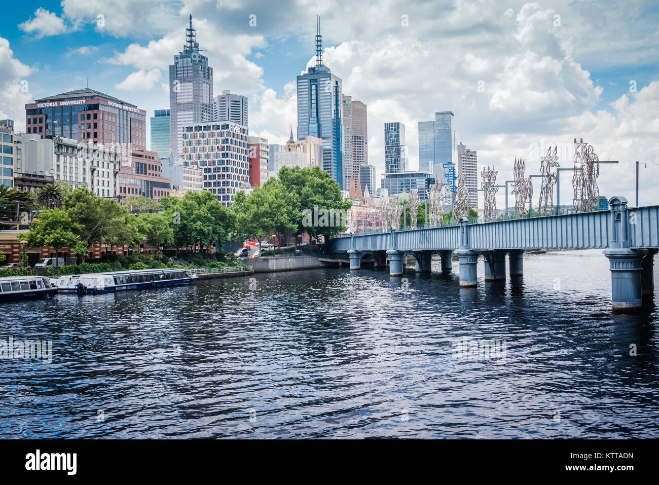 melbourne downtown Stock Photo Alamy