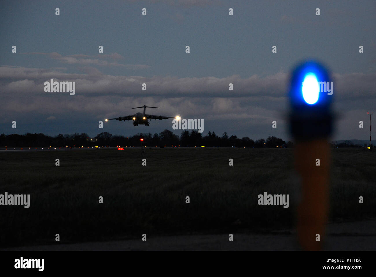 A C17 Globemaster III, originally assigned to McChord Air Force Base, arrives at Stewart Air