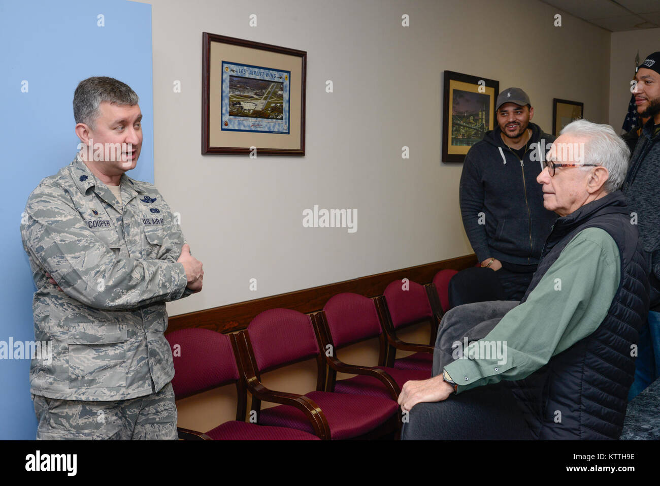The 105th Airlift Wing hosted the owners of Brothers Barbecue and