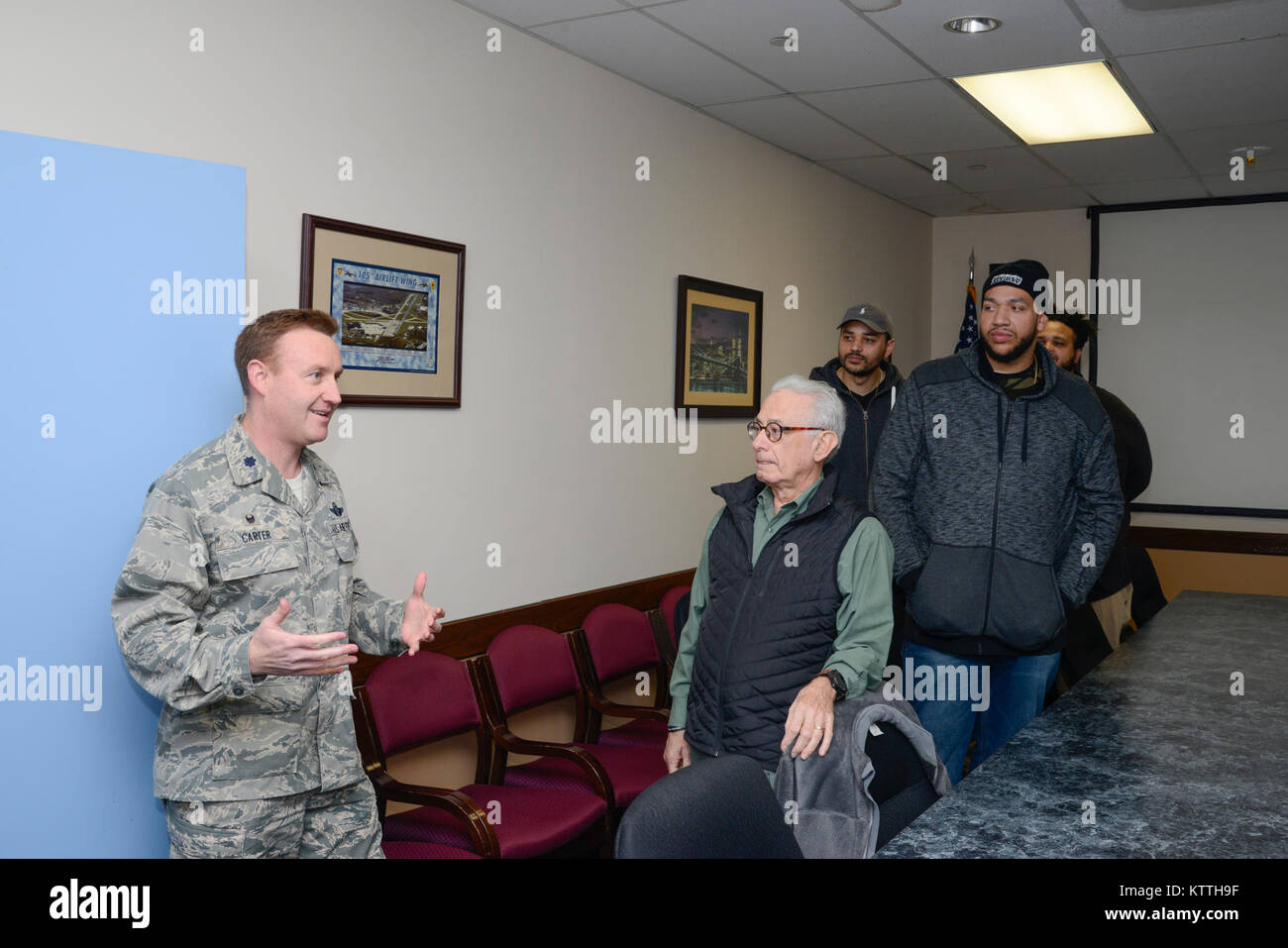 The 105th Airlift Wing hosted the owners of Brothers Barbecue and