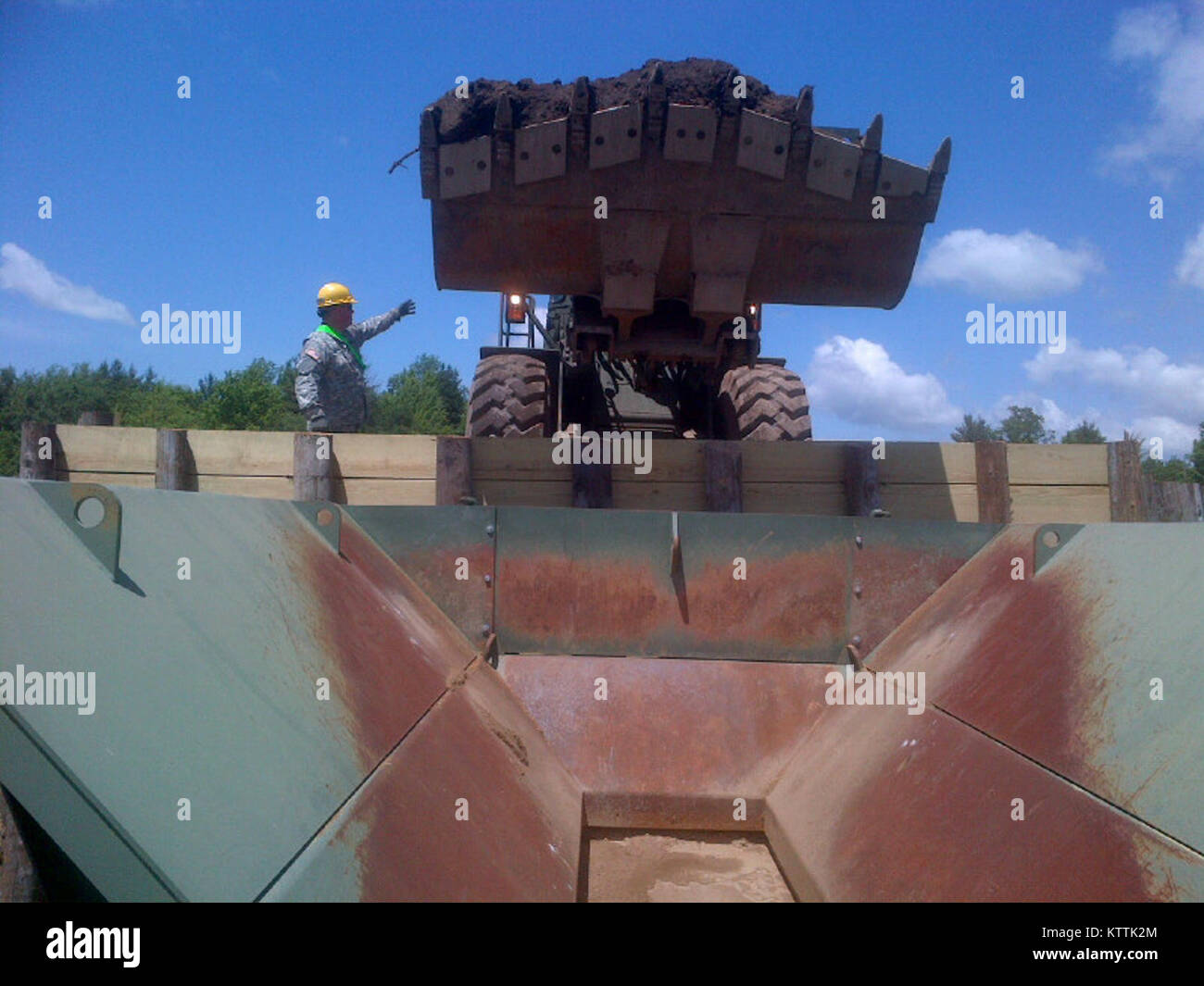 Fort Drum-- Soldiers of the 204th Engineer Battalion Quarry load stone ...