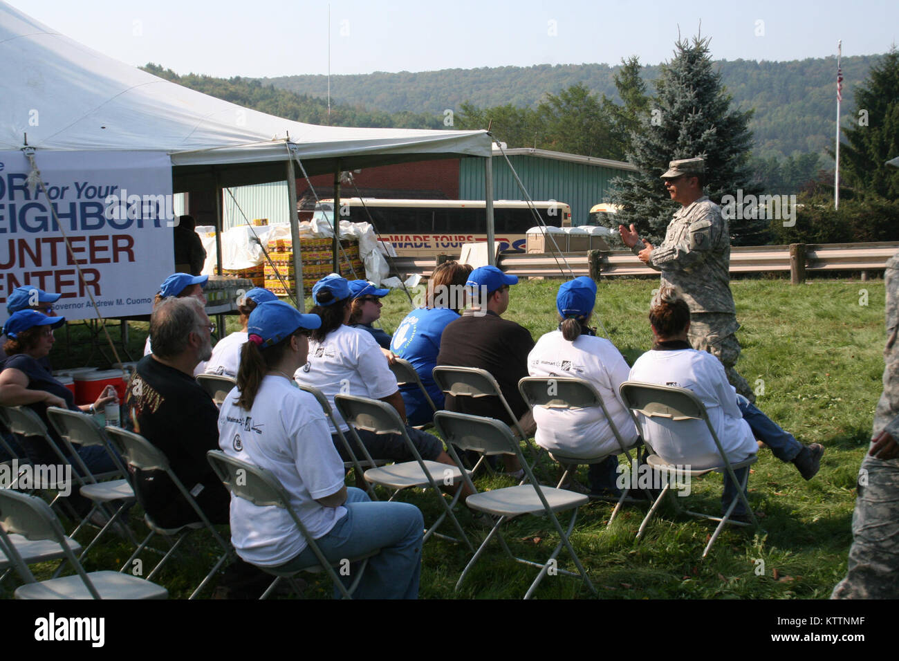 New York Army National Guard Sgt. 1st Class Frank Rizzi briefs ...