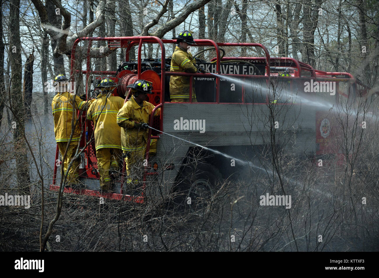 SUFFOLK COUNTY, NY Manorville and Brookhaven firefighters ride a