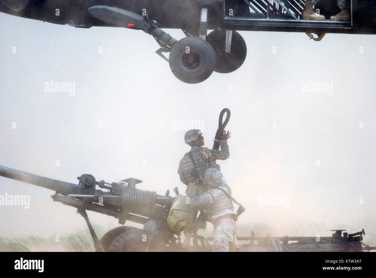 Soldiers Of Battery B, 1st Battalion, 258th Field Artillery Wait For ...