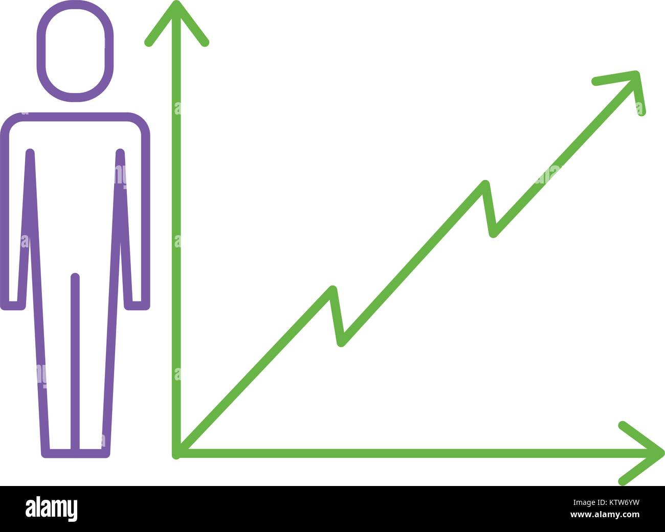 businessman with business graph growth arrow Stock Vector Image & Art ...