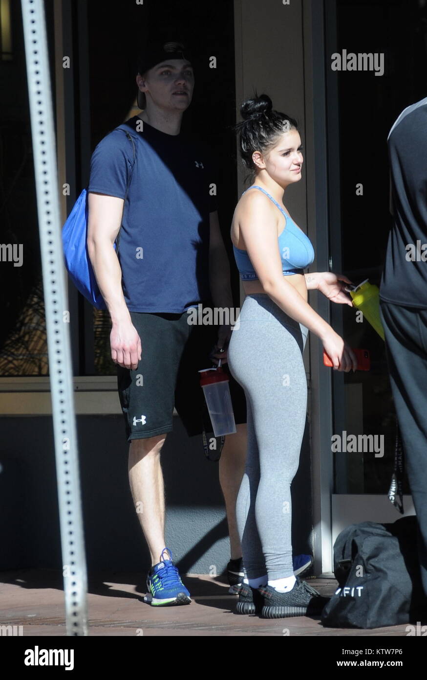 Ariel Winter leaves the gym with her boyfriend Levi Meaden Featuring