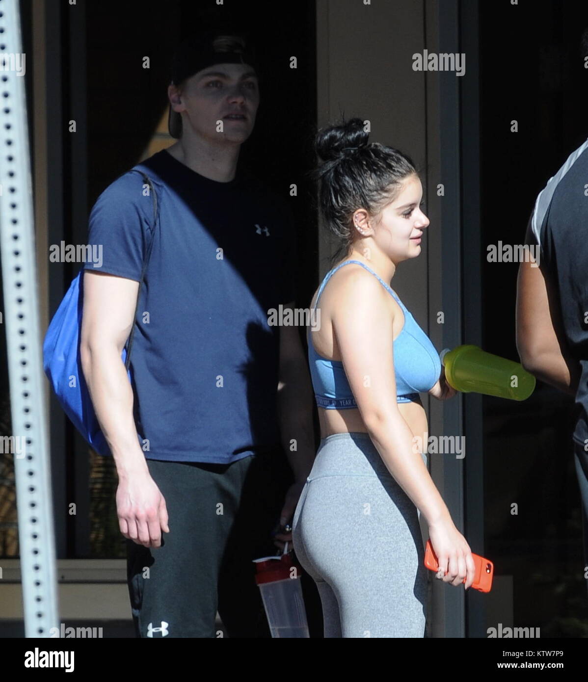 Ariel Winter leaves the gym with her boyfriend Levi Meaden Featuring