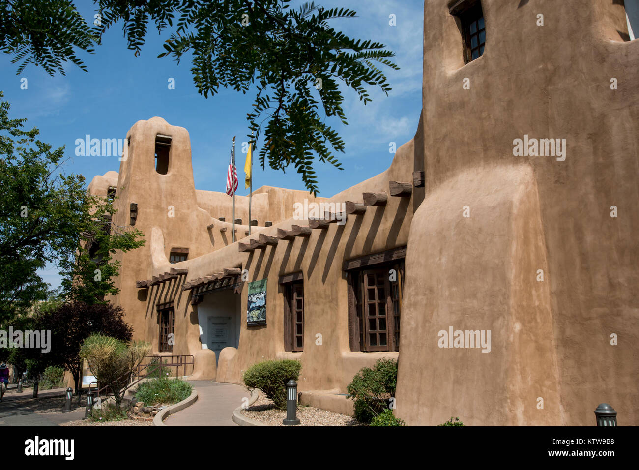 New Mexico Museum of Art, Santa Fe, New Mexico Stock Photo