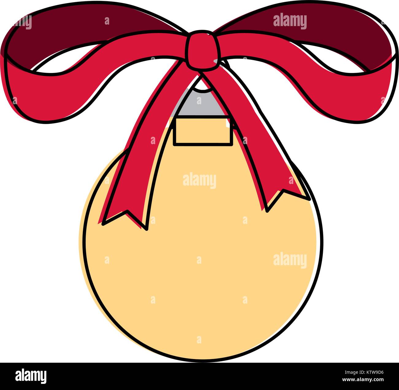 christmas ball hanging icon vector illustration design Stock Vector ...