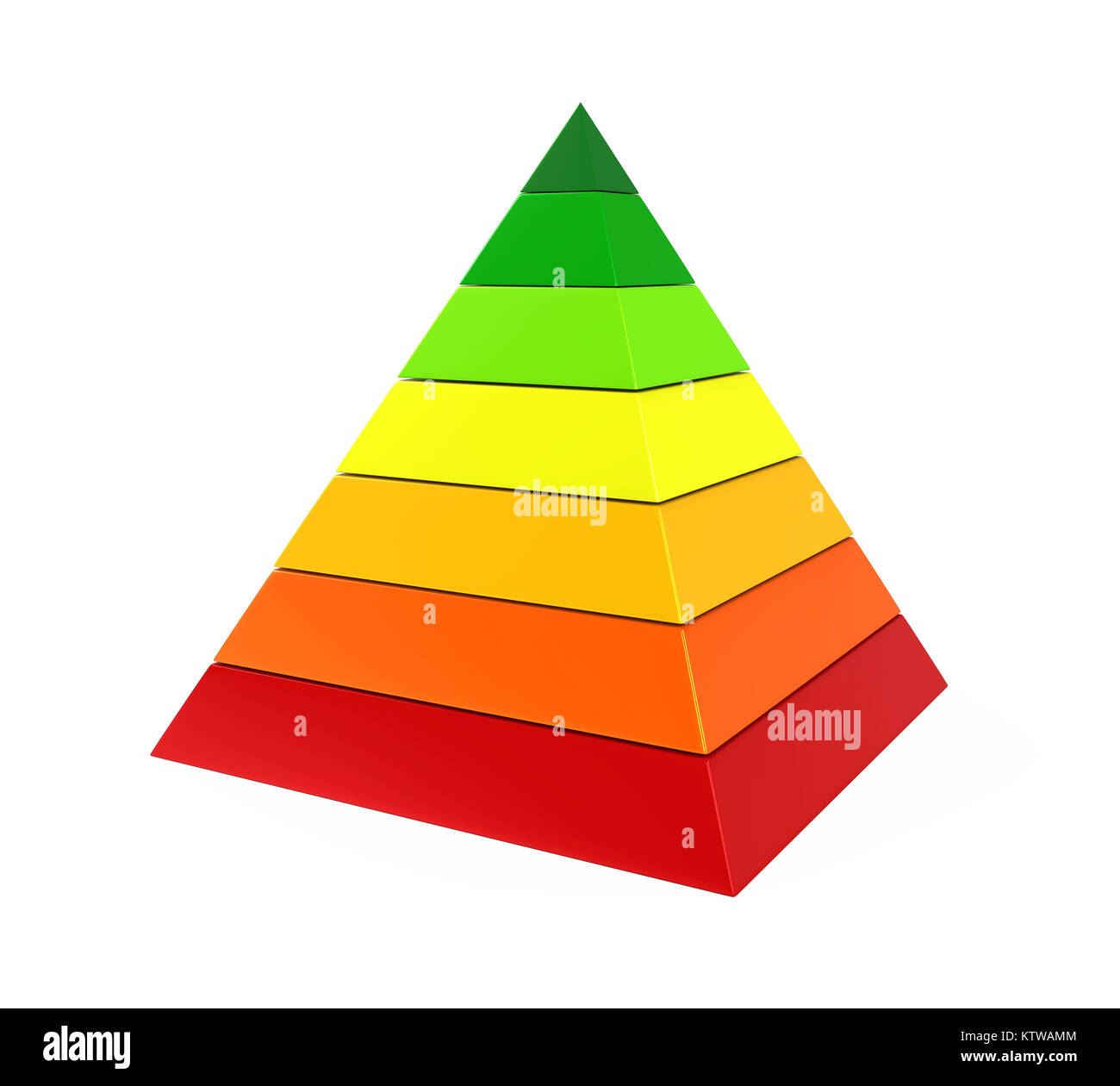 Colorful Pyramid Chart Isolated Stock Photo
