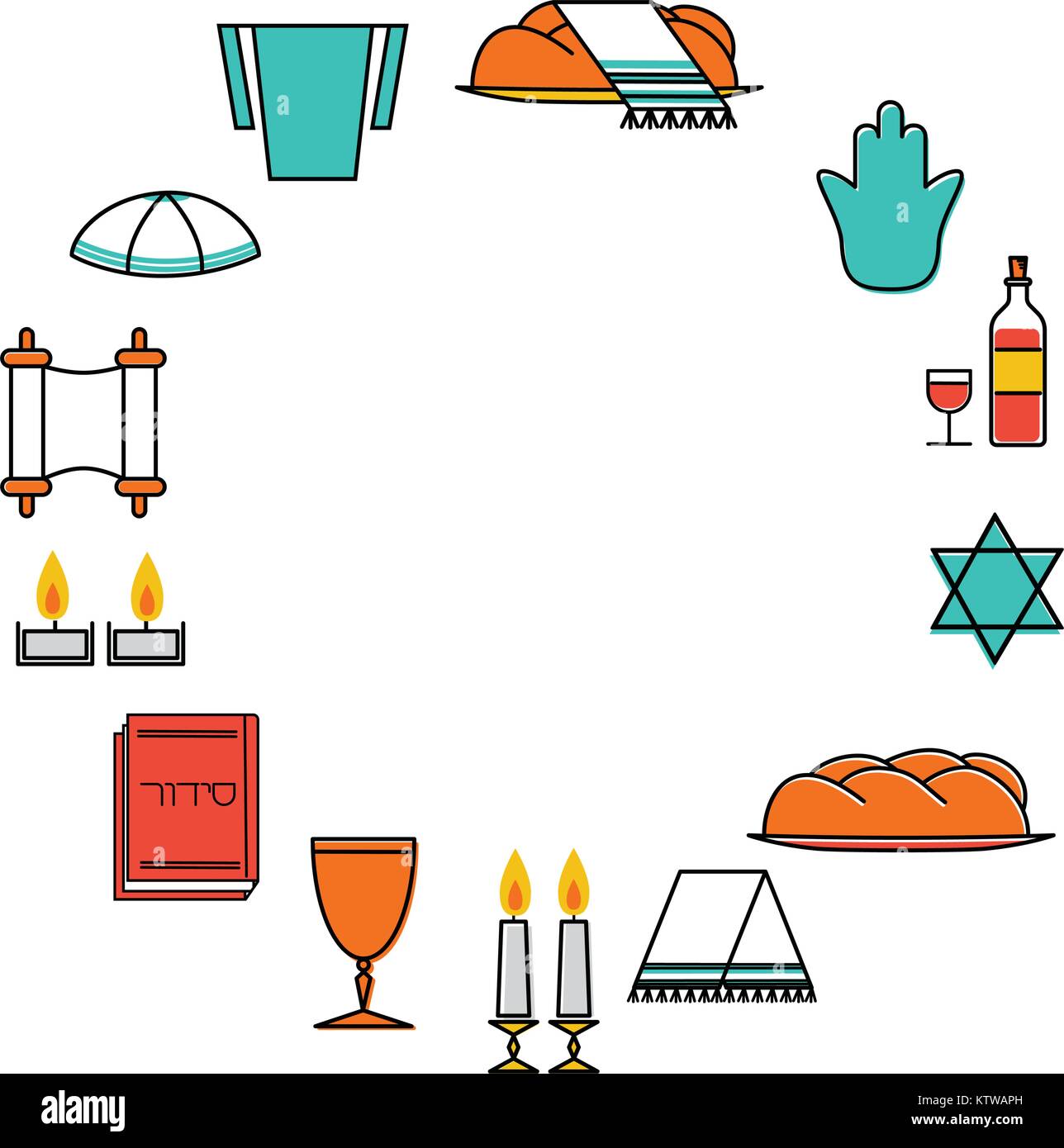 Shabbat shalom greeting card Stock Vector Image & Art Alamy