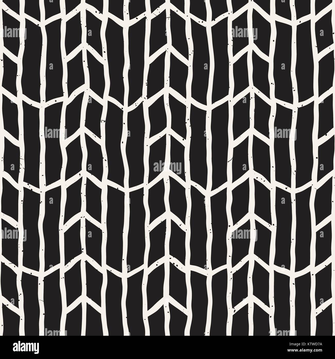 Seamless pattern with hand drawn brush strokes. Ink doodle grunge ...