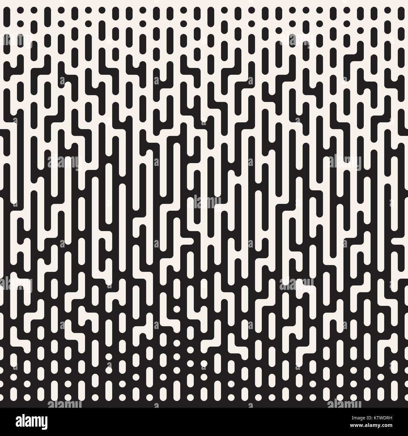 Vector seamless irregular lines. Halftone black and white color ...