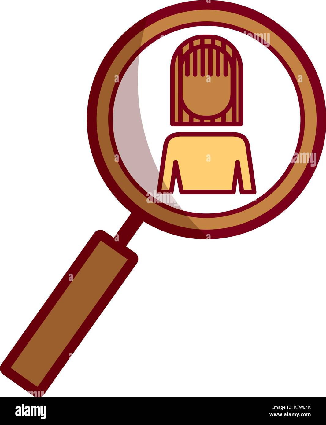 magnifier with business man pictogram icon Stock Vector Image & Art - Alamy