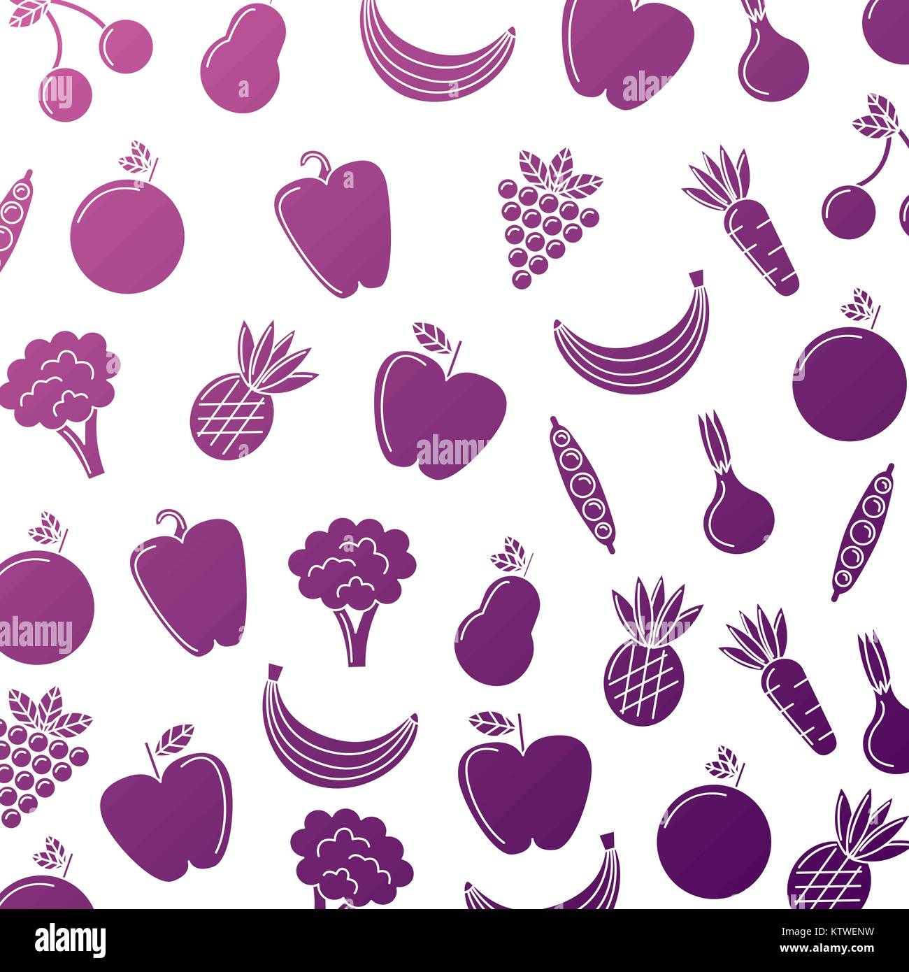 vegetables and fruits fresh food seamless pattern Stock Vector Image ...