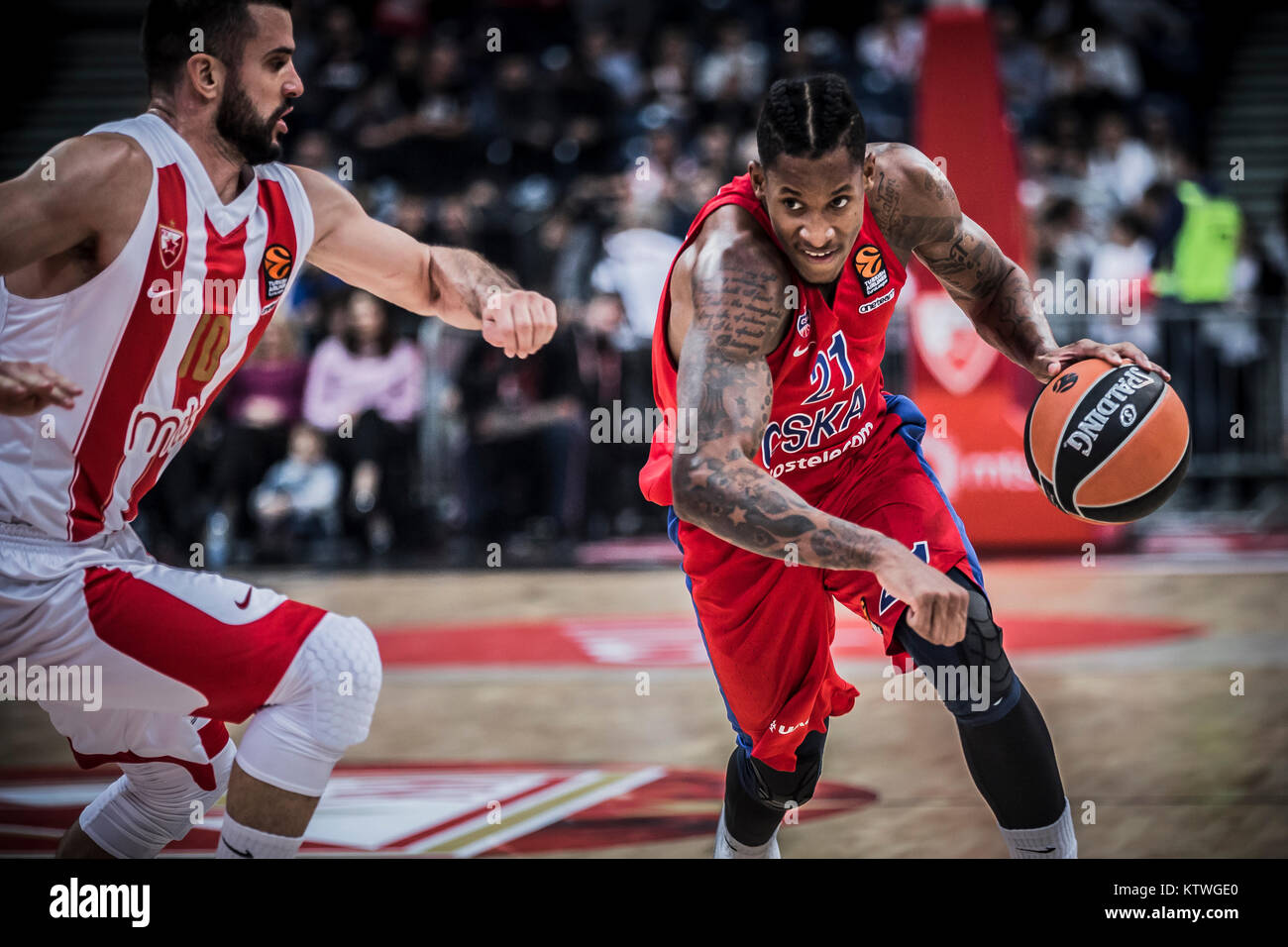 Forward Will Clyburn of CSKA Moscow in action during the match Stock Photo
