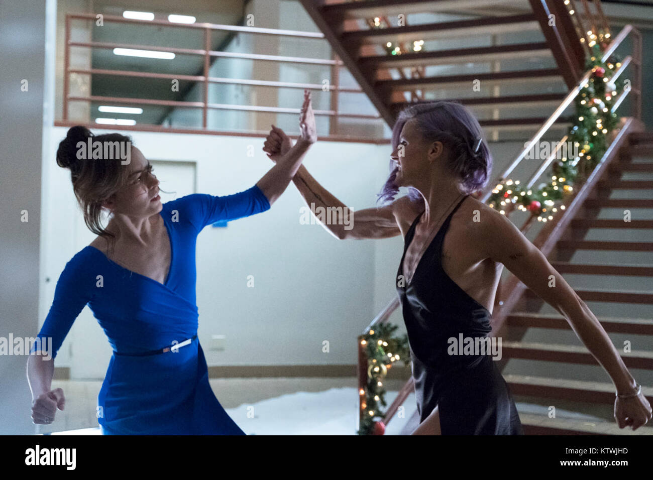 FUTURE MAN, (from left): Britt Lower, Eliza Coupe, 'Justice Desserts ...