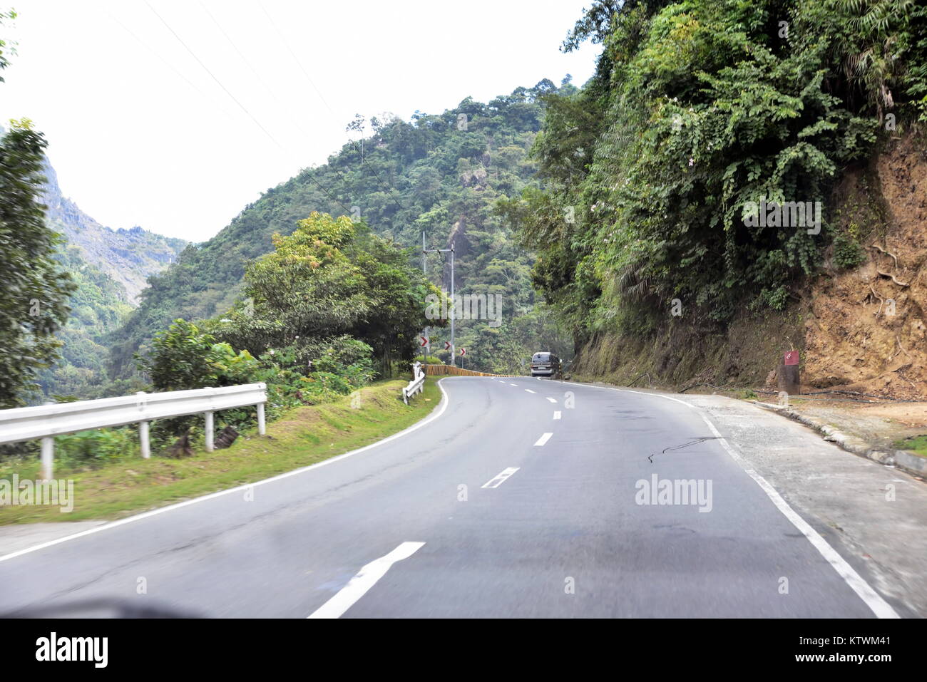 MANILA, PHILIPPINES, DECEMBER 12, 2017, ROAD FROM MANILA TO BAGUIO CITY ...