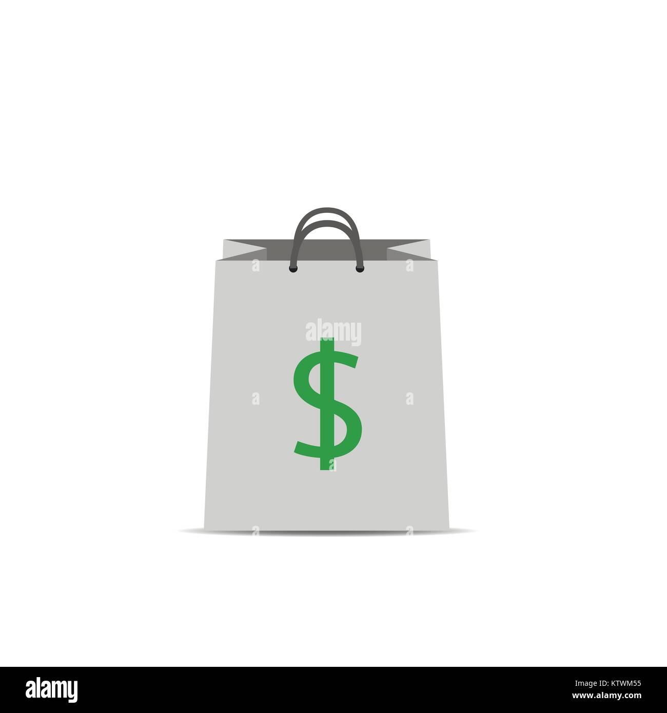 Shopping bag with dollar sign Stock Vector