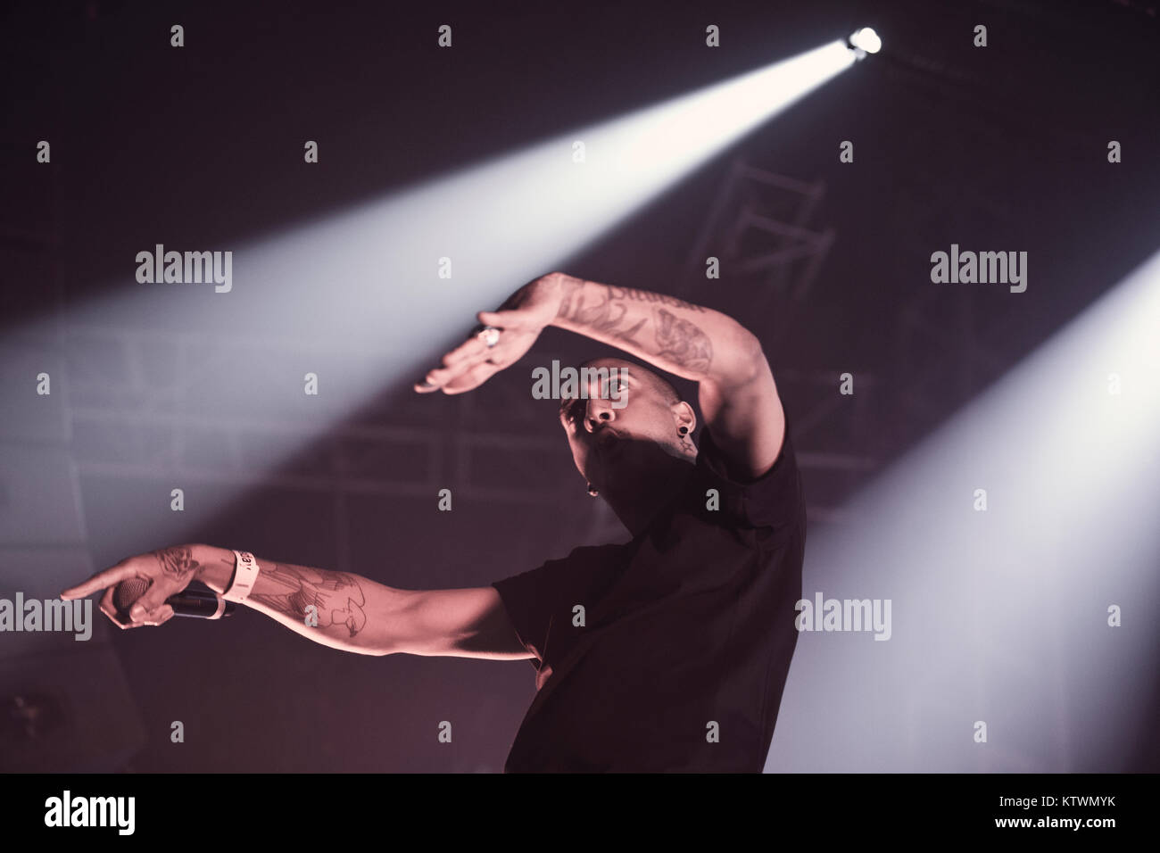 The British electronic music duo Chase & Status performs a live concert