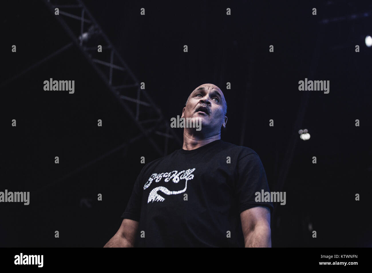 The American hip hop and rap group The Sugarhill Gang performs a live concert at the Danish music festival Vanguard Music Festival 2015 in Copenhagen. Denmark, 31/07 2015. Stock Photo
