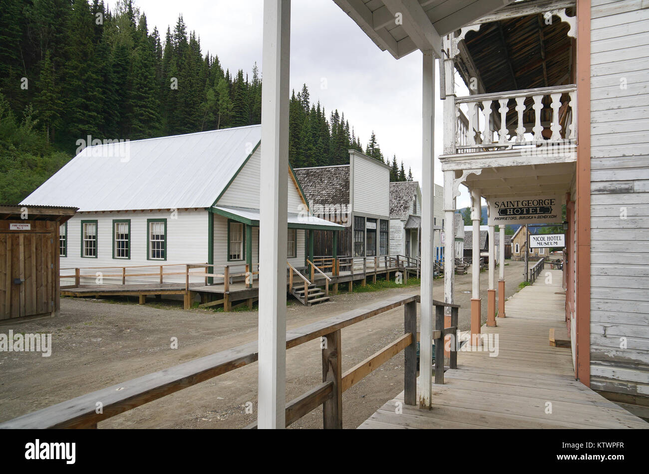 Barkerville, historic town from gold-rush period Stock Photo